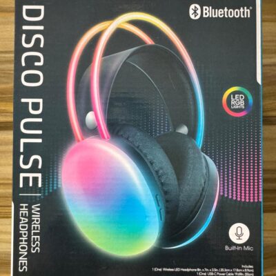 Disco Pulse Casque Audio Sans Fil Bluetooth avec LED RGB et Micro Intégré